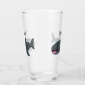 かわいいジンベエザメのハッピーアニメイラストレーション タンブラーグラス (右)