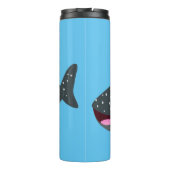 かわいいジンベエザメのハッピーアニメイラストレーション タンブラー (裏面)