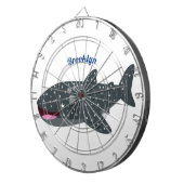 かわいいジンベエザメのハッピーアニメイラストレーション ダーツボード (正面右)