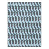 かわいいジンベエザメのハッピーアニメイラストレーション テーブルクロス (正面)