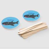 かわいいジンベエザメのハッピーアニメイラストレーション ハンドファン (組立なし)