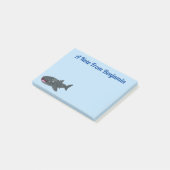 かわいいジンベエザメのハッピーアニメイラストレーション ポストイット (アングル)