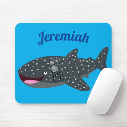 かわいいジンベエザメのハッピーアニメイラストレーション マウスパッド (マウス)