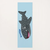 かわいいジンベエザメのハッピーアニメイラストレーション ヨガマット (裏面)