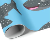 かわいいジンベエザメのハッピーアニメイラストレーション ラッピングペーパー (ロールコーナー)