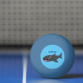 かわいいジンベエザメのハッピーアニメイラストレーション 卓球ボール (ネット)