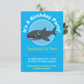 かわいいジンベエザメ幸せな漫画イラストレーションinvita 招待状 (スタンド正面)