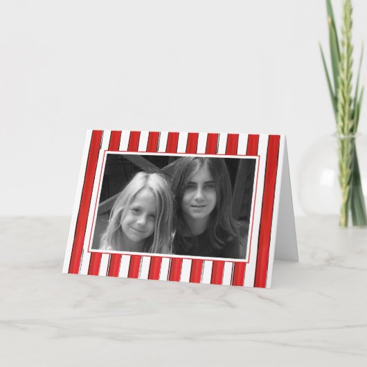 かわいいジンルベルシンプルズおもしろい1フォトファミリー シーズンカード (正面)