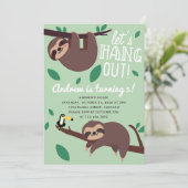 かわいいスつるロット子供の誕生日 招待状 (スタンド正面)