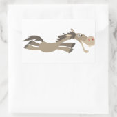 かわいいスィフト漫画の馬ステッカー 長方形シール (バッグ)