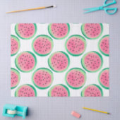かわいいスイカが白いデコパージュに 薄葉紙 (クラフト)