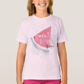 かわいいスイカのグラフィック　女の子の夏のTシャツ Tシャツ (正面)