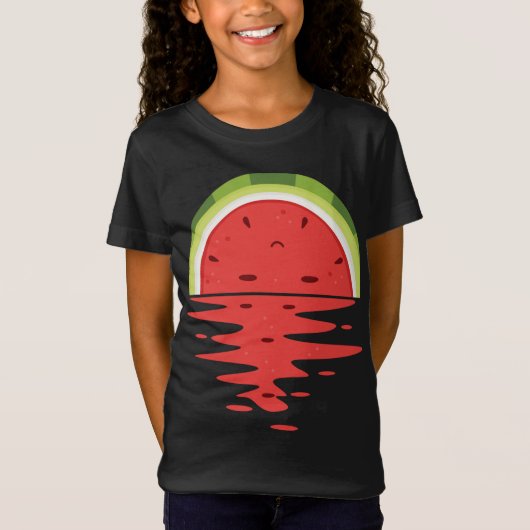 かわいいスイカのサンセット衣装サマーフルーツ Tシャツ (正面)
