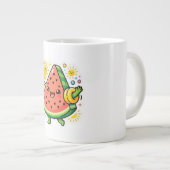 かわいいスイカのスライスの浮き輪リストッカー ジャンボコーヒーマグカップ (正面右)