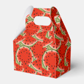 かわいいスイカのタイル模様パーティー フェイバーボックス (正面サイド)