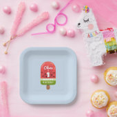 かわいいスイカのポプシクル1歳の誕生日 ペーパープレート (パーティー)