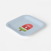 かわいいスイカのポプシクル1歳の誕生日 ペーパープレート (傾斜あり)