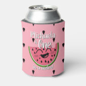 かわいいスイカの女の子の最初の誕生日 缶クーラー (缶裏面)
