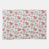 かわいいスイカの水彩手絵を描形 キッチンタオル (横)