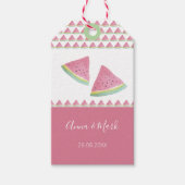 かわいいスイカの水彩手絵を描形 ギフトタグ (正面)