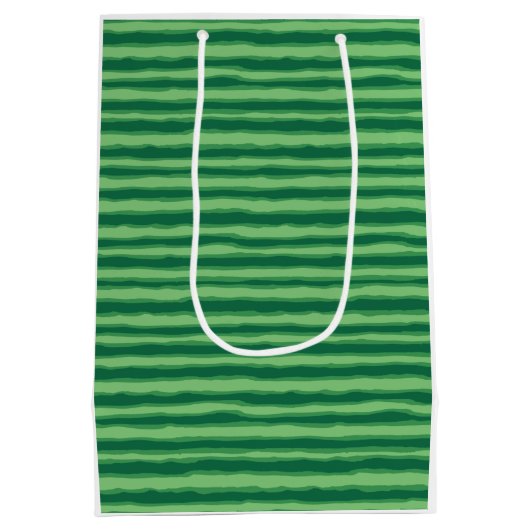 かわいいスイカテーマ誕生日パーティーのお願い ミディアムペーパーバッグ (裏面)