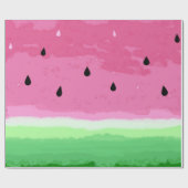 かわいいスイカデザイン ラッピングペーパー (フラット)