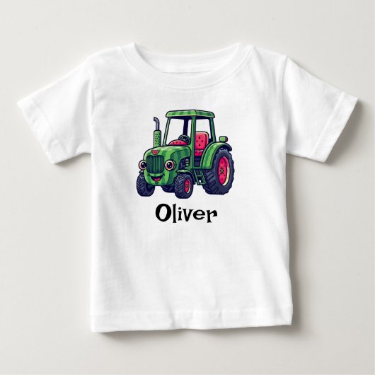 かわいいスイカトラクター ベビーTシャツ (正面)