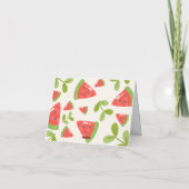 かわいいスイカハッピーバースデー カード (裏面)