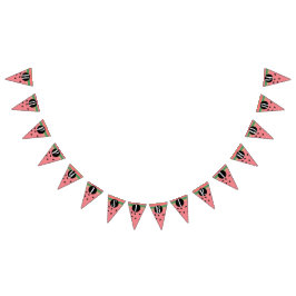 かわいいスイカハッピーファースト誕生日 バンティングフラッグ