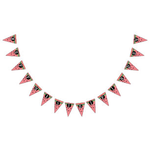 かわいいスイカハッピーファースト誕生日 バンティングフラッグ