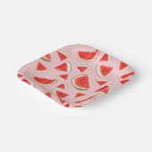 かわいいスイカパターンピンクキッズパーティー ペーパープレート (傾斜あり)