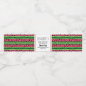 かわいいスイカパターンピンク&グリーン誕生日 ペットボトルラベル (シングルラベル)