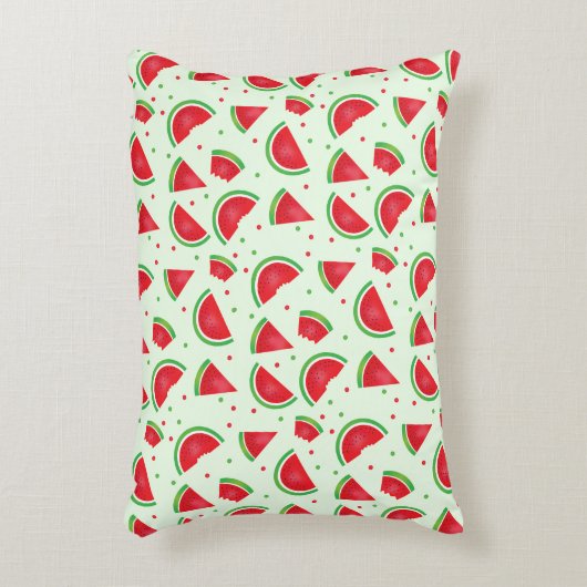 かわいいスイカパターン夏期フルーツメロン アクセントクッション (正面(垂直))