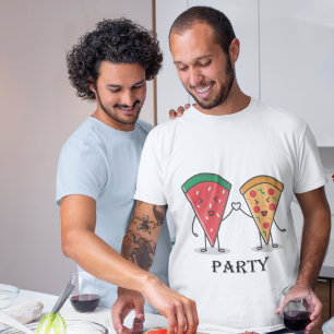 かわいいスイカピザパーティーフードラバーユニセックス Tシャツ