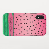 かわいいスイカピンク、緑 Case-Mate iPhoneケース (裏面(横))