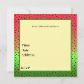 かわいいスイカフェスティバルパーティー 招待状 (裏面)