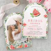 かわいいスイカ夏のアーチフォトブライダルシャワー 招待状