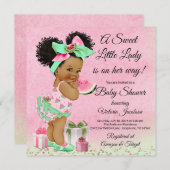 かわいいスイカ夏の赤ちゃんシャワー 招待状 (正面/裏面)