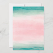 かわいいスイカ夏グラデーションピンク甘い16 招待状 (裏面)