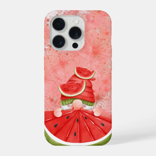 かわいいスイカ女子のスマホケース iPhoneケース (裏面)