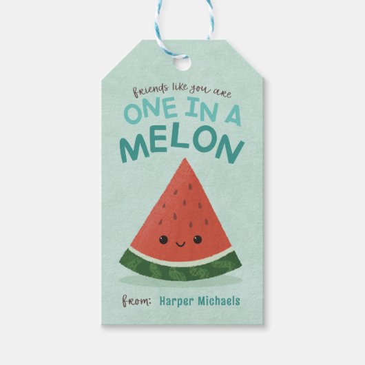 かわいいスイカ教室バレンタイン ギフトタグ (正面)