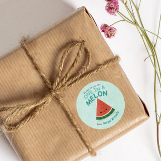 かわいいスイカ教室バレンタイン ラウンドシール