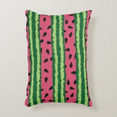 かわいいスイカ柄ピンク&グリーン アクセントクッション (正面(垂直))