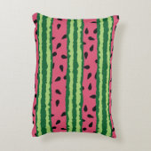 かわいいスイカ柄ピンク&グリーン アクセントクッション (裏面(縦))