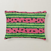 かわいいスイカ柄ピンク&グリーン アクセントクッション (裏面)