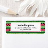 かわいいスイカ柄ピンク&グリーン ラベル (インサイチュ)