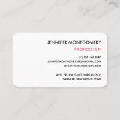 かわいいスイカ柄ピンク&グリーン 名刺 (裏面)