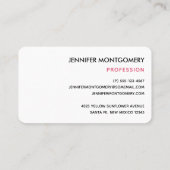 かわいいスイカ柄ピンク&グリーン 名刺 (裏面)