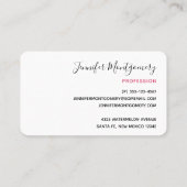 かわいいスイカ柄ピンク&グリーン 名刺 (裏面)