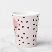 かわいいスイカ誕生日の女の子/メロンに1人 紙コップ (左)
